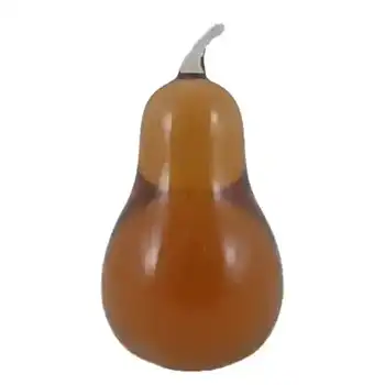 Wedgwood Topaz Glass Pear Paperweight L5020 - Marked