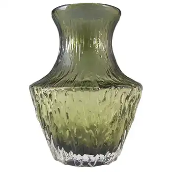 Whitefriars #9832 Baxter Sage Green Glass Pot Bellied Vase