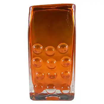 Whitefriars #9670 Baxter Tangerine Glass Mobile Phone Vase