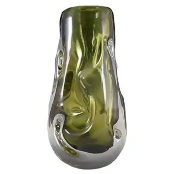 Whitefriars #9844 Ray Annenberg Sage Green Glass Knobbly Vase