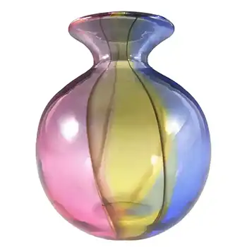 Archimede Seguso Murano 'Carnivale' Glass Vase - Signed