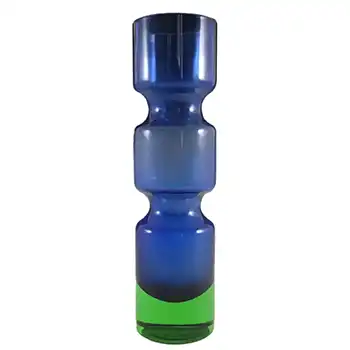Aseda Swedish Blue Glass Vase by Bo Borgstrom #B5/605