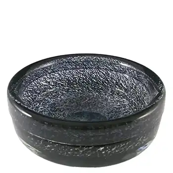 Aseda Swedish Grey Glass Bubble Bowl by Bo Borgstrom