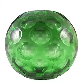 Borske Sklo 1950's Green Glass Optical 'Olives' Vase