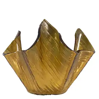 Chance Brothers Amber Glass 'Cotswold' Handkerchief Vase