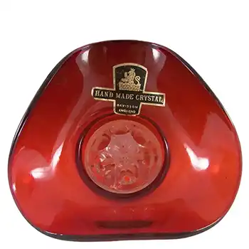 Davidson British Red Glass Posy Bowl - Labelled