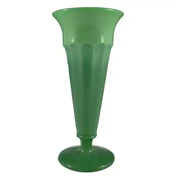 Davidson Art Deco 8.5" Jade Green Glass Vase #50