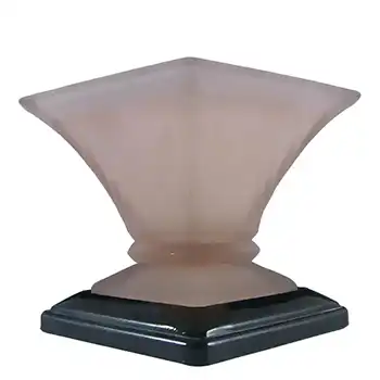 Bagley #3180 Art Deco Frosted Pink Glass 'Spinette' Vase