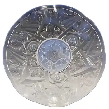 Jobling #8000 Art Deco Opaline/Opalescent Glass Tudor Rose Bowl
