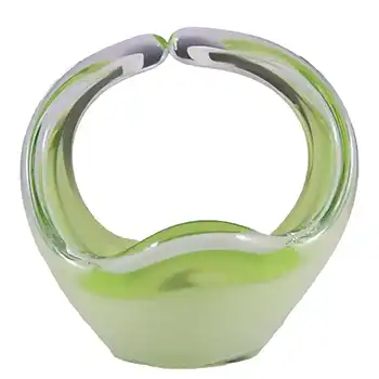 Flygsfors Coquille Glass Bowl by Paul Kedelv Signed '57