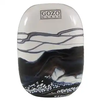 Gozo Maltese Glass 'Noir' Vase - Signed + Labelled