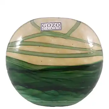 Gozo Maltese Glass 'Springtime' Vase - Signed + Labelled