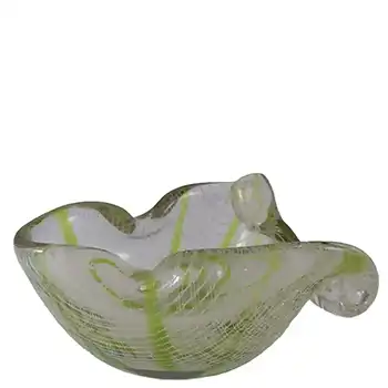 Harrachov Czech Lattice Biomorphic Glass 'Harrtil' Bowl