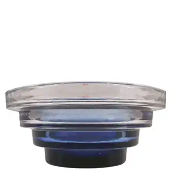 Humppila Blue Glass Bowl by Pertti Santalahti - Labelled