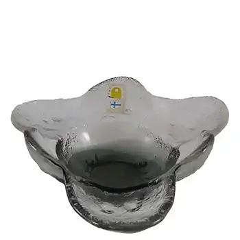 Humppila Smoky Glass Bowl by Pertti Santalahti - Signed