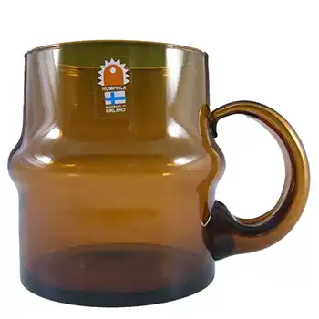 Humppila Amber Glass "Talonpoika" Beer Mug - Labelled