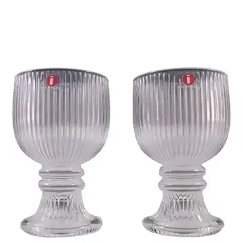 Iittala Glass Valto Kokko 'Viktor'' Glasses - Labelled