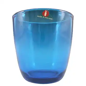 Iittala Tapio Wirkkala Blue Glass "Tumbler 4090" - Label