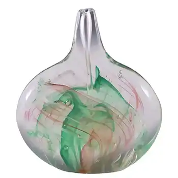 Isle of Wight Studio Glass Lollipop Vase - Labelled
