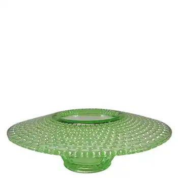 Jobling #2595 Uranium Green Art Deco Glass Posy Bowl