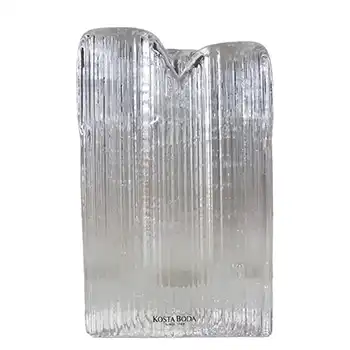 Kosta Boda Textured Ice Effect Candlestick - Labelled