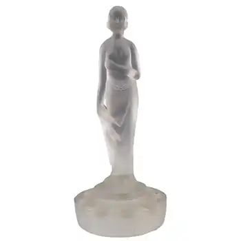 Müller & Co Art Deco Frosted Glass Nude Lady Figurine