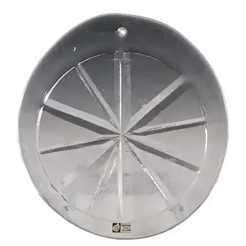 Lindshammar Large Swedish Clear Glass Suncatcher - Label
