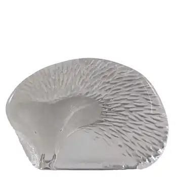 Mats Jonasson / Royal Krona #33144 Glass Hedgehog Paperweight - Signed