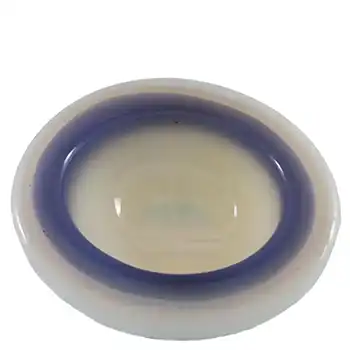 Murano Purple & Opalescent White Lattimo Glass Bowl