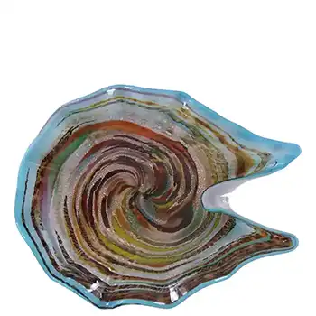 Vetro Artistico Veneziano Murano Glass Aventurine Bowl