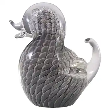 V. Nason & Co Murano Grey Glass Bird Sculpture - Label
