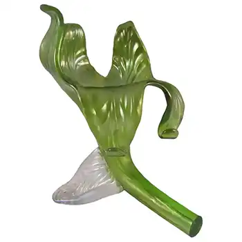 Kralik Art Nouveau 1900's Iridescent Floriform Glass Vase