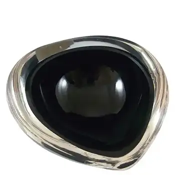 Nuutajarvi Notsjo Kaj Franck Black Glass Bowl - Signed