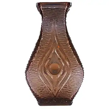 Oberglas Austrian Pink/Purple Glass Textured 'Eye' Vase
