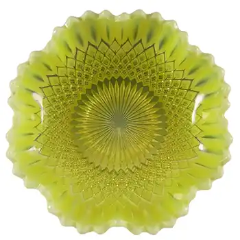 Davidson Primrose Pearline Uranium Glass 'Somerset' Bowl