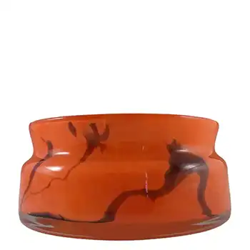 Prachen 70s Red Glass 'Flora' Bowl - Frantisek Koudelka