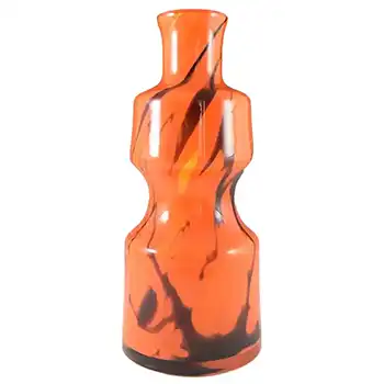 Prachen 70s Red Glass 'Flora' Vase - Frantisek Koudelka