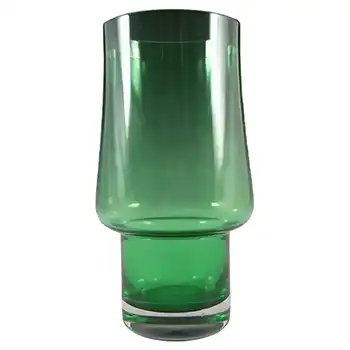 Riihimaki / Riihimaen Lasi Oy Finnish Green Glass Vase