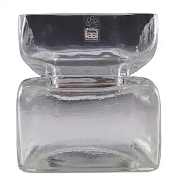 Riihimaki 'Pala' Riihimaen Helena Tynell Clear Glass Vase - Label