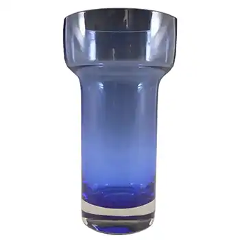 Riihimaki #1576 Riihimaen Lasi Oy Blue Glass Vase
