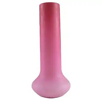 Victorian Satin Cased Glass Pink & White Antique Vase