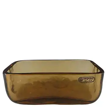 Seguso Vetri d'Arte Murano Amber Glass Bowl - Labelled