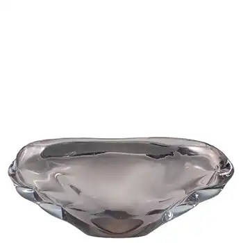Skrdlovice #54133 Czech Blue & Pink Glass Bowl by Jan Kotik