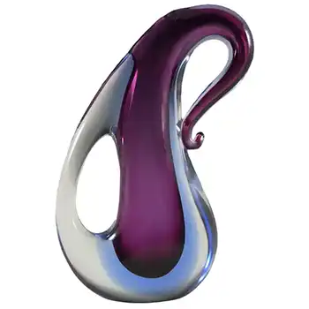 Murano / Venetian Purple & Blue Sommerso Glass Vase