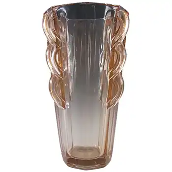 Sowerby #2597 Art Deco 1930's 'Rosalin' Pink Glass Vase