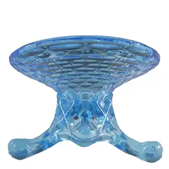 Sowerby 1890s Victorian Blue Glass Footed Bowl - Marked