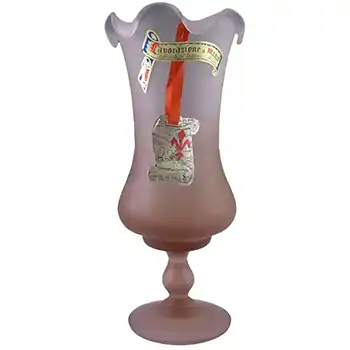 Stelvia Italian 'Lavorazione a Mano' Pink Glass Vase
