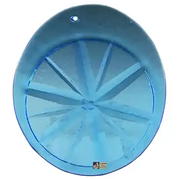 Lindshammar Large Swedish Blue Glass Suncatcher - Label