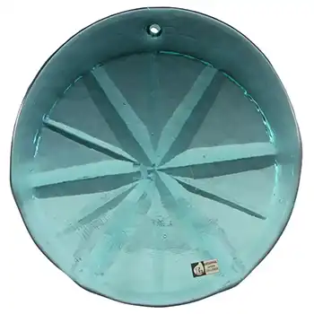 Lindshammar Large Swedish Turquoise Glass Suncatcher - Label
