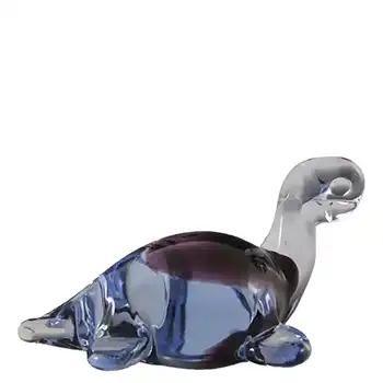 Czech? Blue + Green Cased Glass Tortoise Paperweight